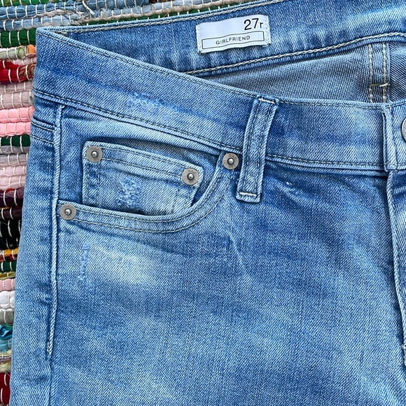 Gap 1969 Lt Blue Distressed Girlfriend Jeans-#1873 - Picture 4 of 12